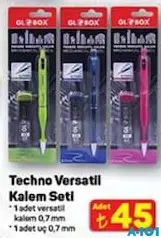 GLOBOX TECHNO VERSATİL KALEM SETİ 0.7 MM indirimli fiyat GLOBOX TECHNO VERSATİL KALEM SETİ 0.7 MM fiyat ve kampanya bilgisi